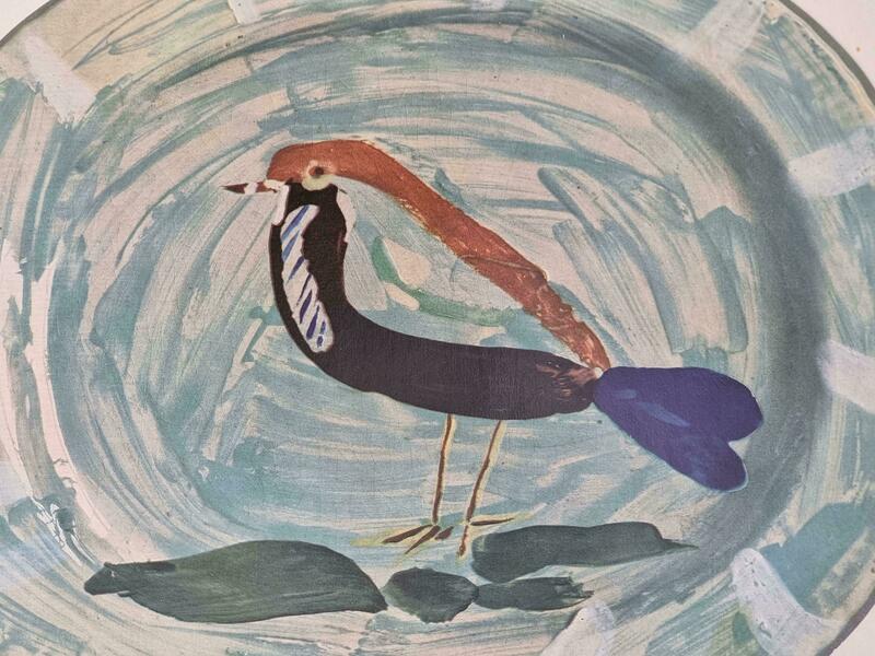 Albert Skira Print Of A Bird From "Céramiques De Picasso" Art Folio photo furniture