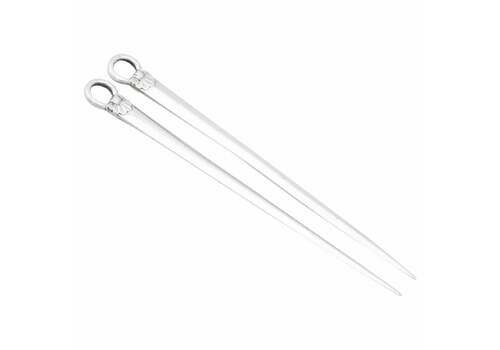 Antique Pair Of Sterling Silver Game Skewers / Letter Openers