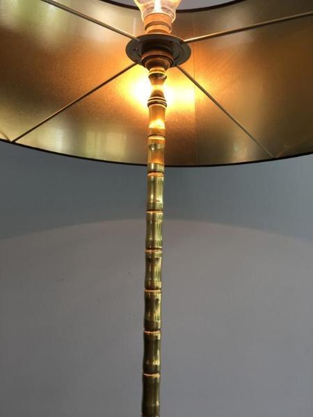 Neoclassical Faux Bamboo Brass Floor Neoclassical Faux Bamboo Brass Floor