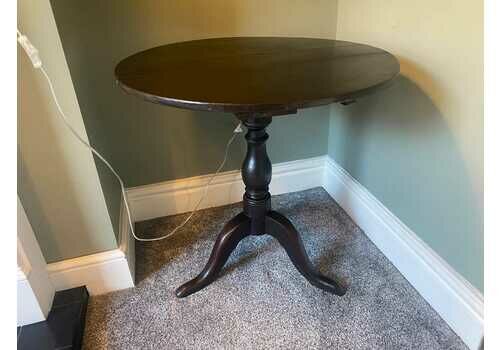 Antique Georgian Birdcage Table Drop Tilt Top Tripod Table With Tripod Base