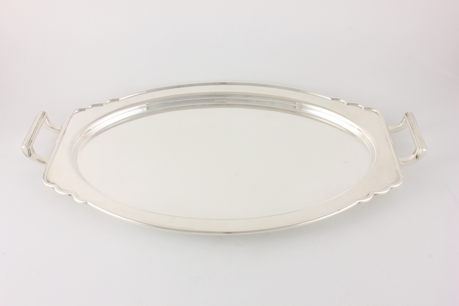 Art Deco Silver Plate Cocktail Tray. Frank Cobb Drinks Bar Tray. 1920's. photo furniture