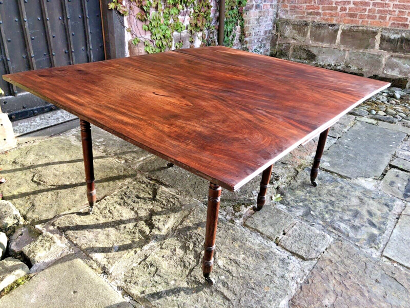 English Original Antique Drop Leaf Breakfast Dining Table Circa 1800 photo furniture