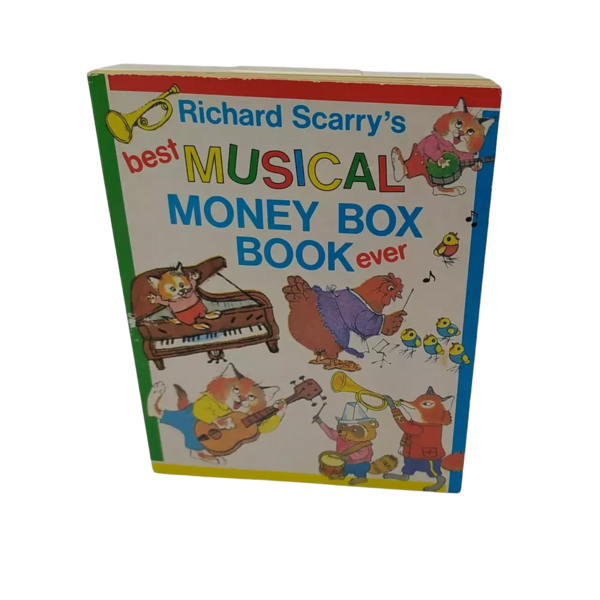 Richard Scarry's Vintage 1989 Best Musical Money Box Book Ever Not
