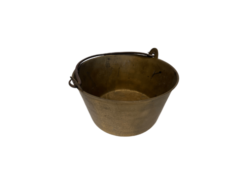 Antique Jam Pan, French, Solid Brass, Artisan Kitchen Pot, Victorian, Circa 1900