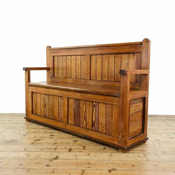 Rustic Pine Settle | Rustic Furniture | Rustic Bench | Rustic Settle | Pine Furniture photo furniture