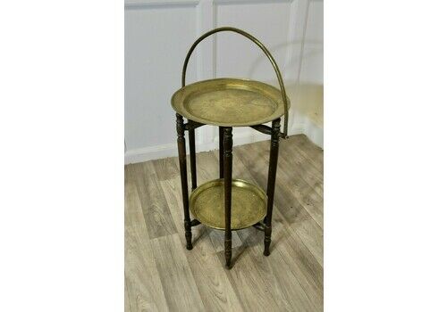 Large Collapsable Brass Cake Stand , Dumb Waiter