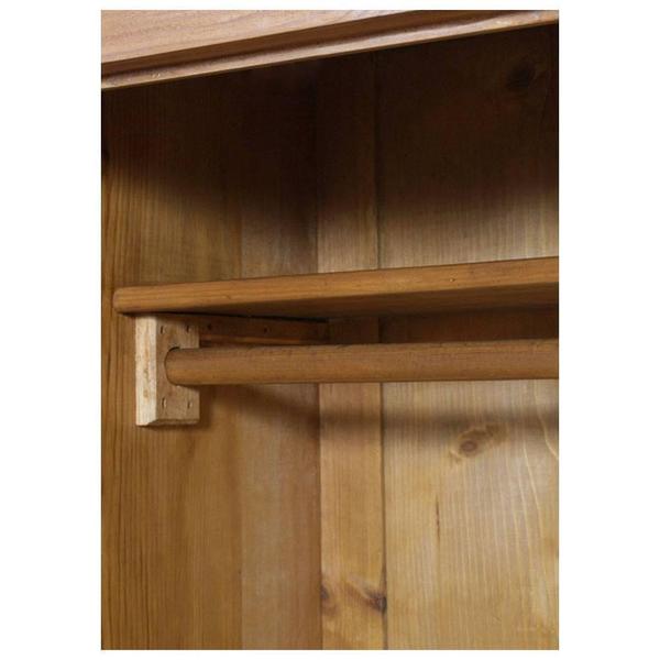 Early 20th C. Country Cupboard Wardrobe Solid Larch Restored And Finished To Wax photo for sale