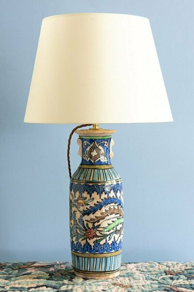 Persian Qajar Bird Vase Table Lamp, 20th Century photo furniture