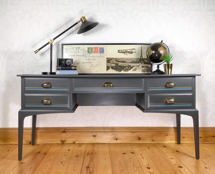 Vintage Retro Stag Desk Study Furniture Study Desk Large