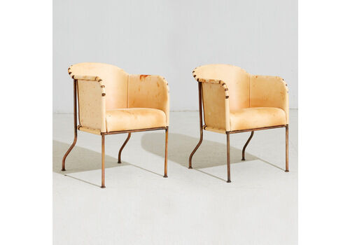 Copper And Natural Leather Mats Theselius 