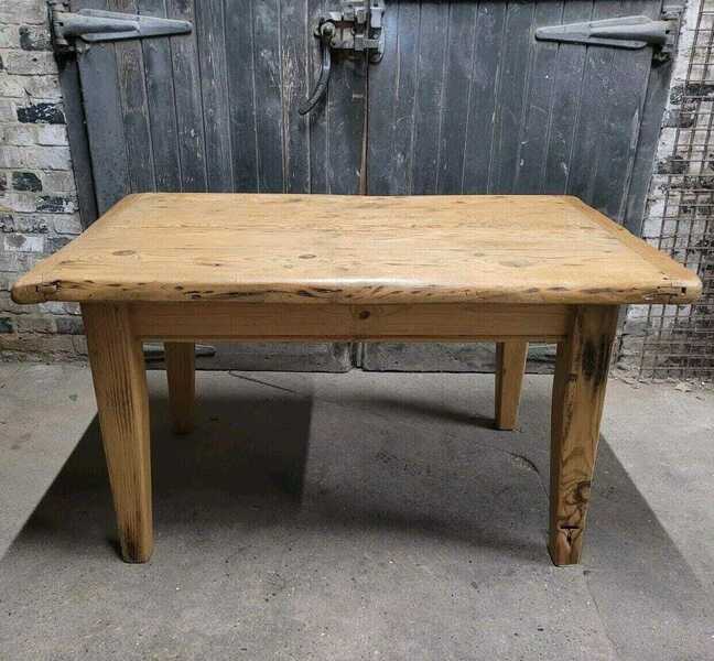 Antique Pine Country Farmhouse Dining Table Kitchen Table Vinterior