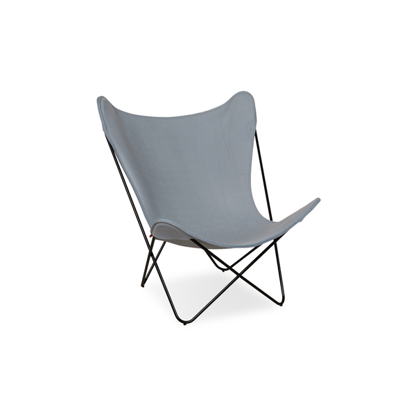 Knoll International Butterfly Fabric Armchair Blue Blue Gray Vinterior