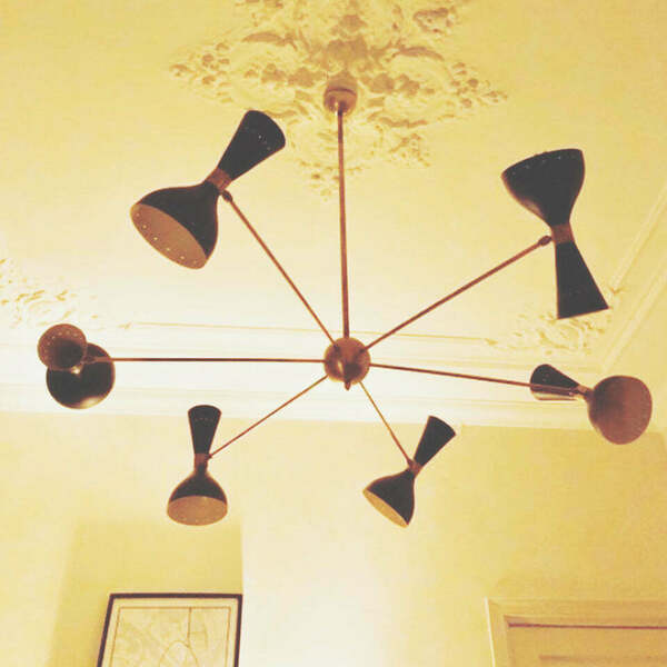 Stilnovo Style Large Black Pendant Lamp   Design photo furniture