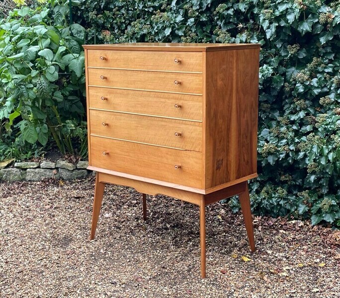 Vintage 1950's Alfred Cox For Heals Chest Of Drawers | Alfred Cox