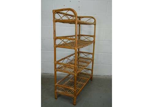 Vintage Bamboo Bookshelf, Mid 20th Century
