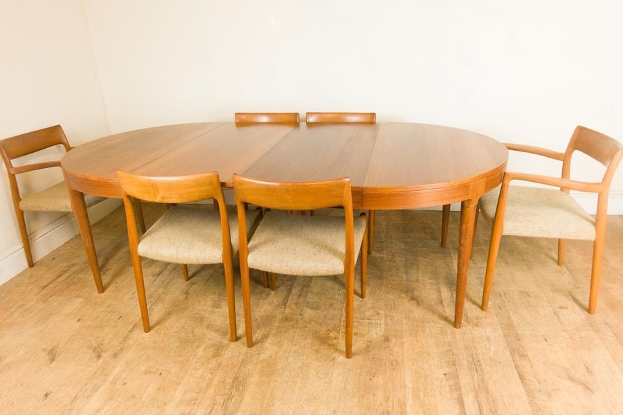 Vintage Retro Teak J L Moller Dining Table And 6 Model 77 ...
