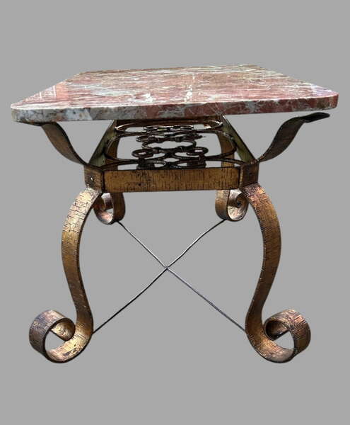 An Attractive Mid Century Marble Topped Coffee Table photo for sale