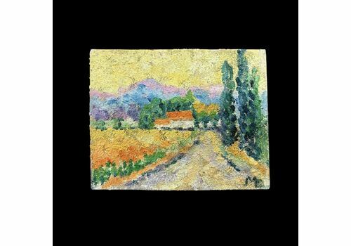 20th Century Impressionist Impasto Oil Landscape By Maggy Clarysse (1931 2001)