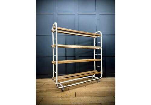 Vintage Industrial French Bakers Trolley Boulangerie Shoe Rack Shop Display B