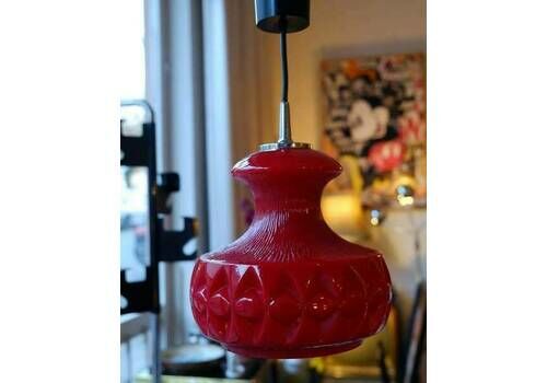 Lamp Uefo Midcentury Pop 1960/70 Opaline Glass