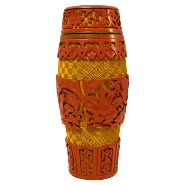 Chositsu Cylindrical Chinese Box. China, Late 19th Century. | Vinterior