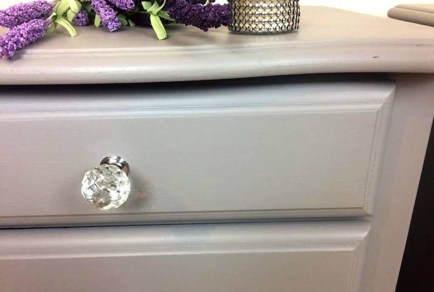 A Pair Of Vintage Pine Bedside Tables Cabinets Hand Painted In Little Lamb Fusion Mineral Paint Vinterior