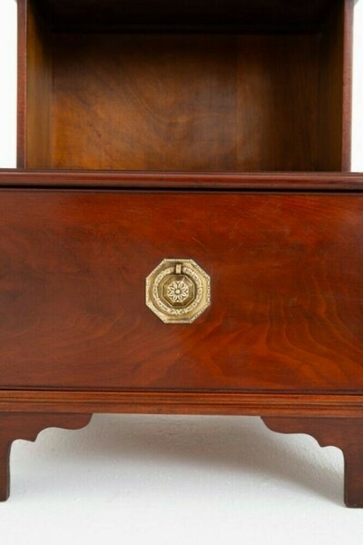 Pair Georgian End Tables Mahogany Side Revival photo vinterior