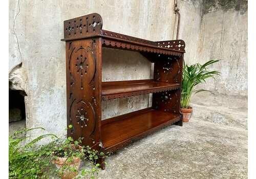 Antique Wooden Shelves Gothic Revival Ecclesiastic