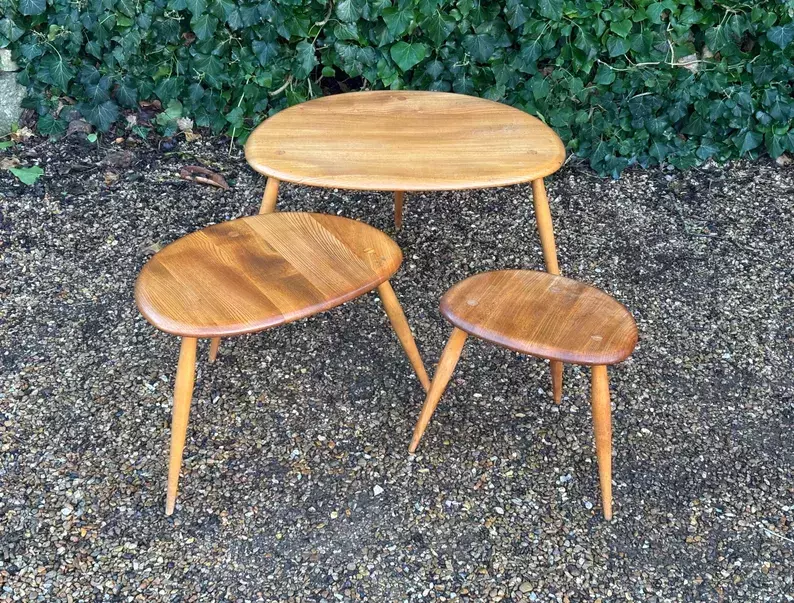 Vintage Ercol Model 354 Pebble Nest Of Tables | Ercol