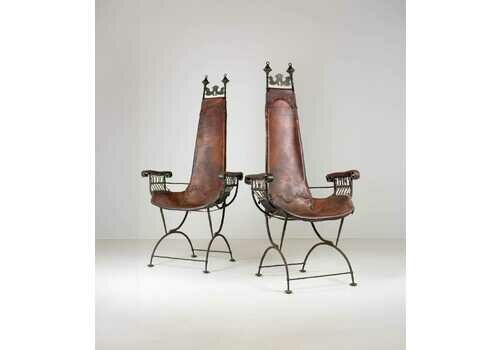 Trône Armchairs By Sido & François Thévenin, Set Of 2 