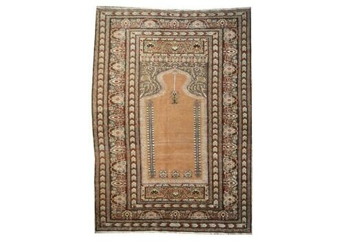 Antique Bandirma Prayer Rug Pandirma Turkish Carpet