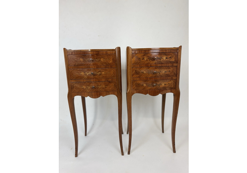 Pair Of French Kingwood Bedside Cabinets Louis XV Rococo