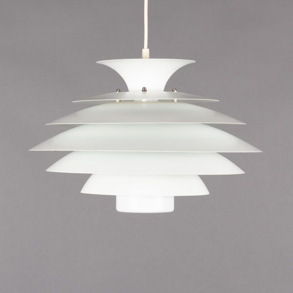 Vintage Danish White Pendant Lamp From Form Light Vintage Danish White Pendant Lamp From Form Light