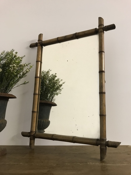 Vintage Antique French Faux Bamboo Mirror Vinterior Vintage Antique French Faux Bamboo
