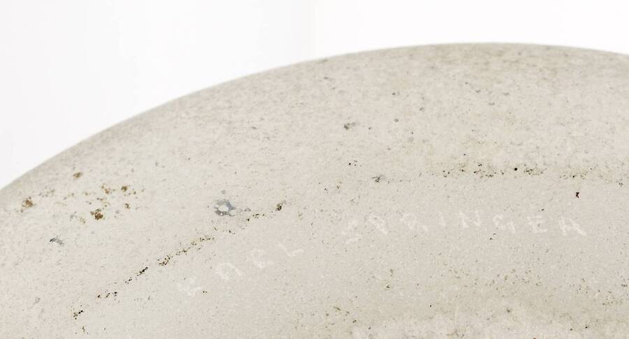 Signed Karl Springer Table Lamp With A Sandblasted Glass Base, 1970s photo furniture