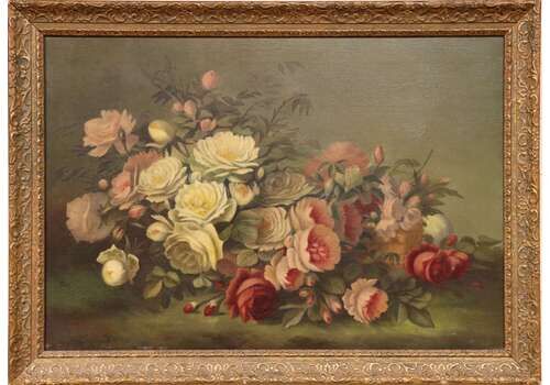 Still Life Study Of Flowers   L. Wilford
