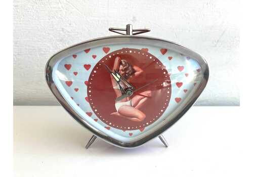 Mid Century Table Alarm Clock / Valentine