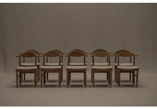 Henning Kjærnulf Dining Chair Set, 1960s