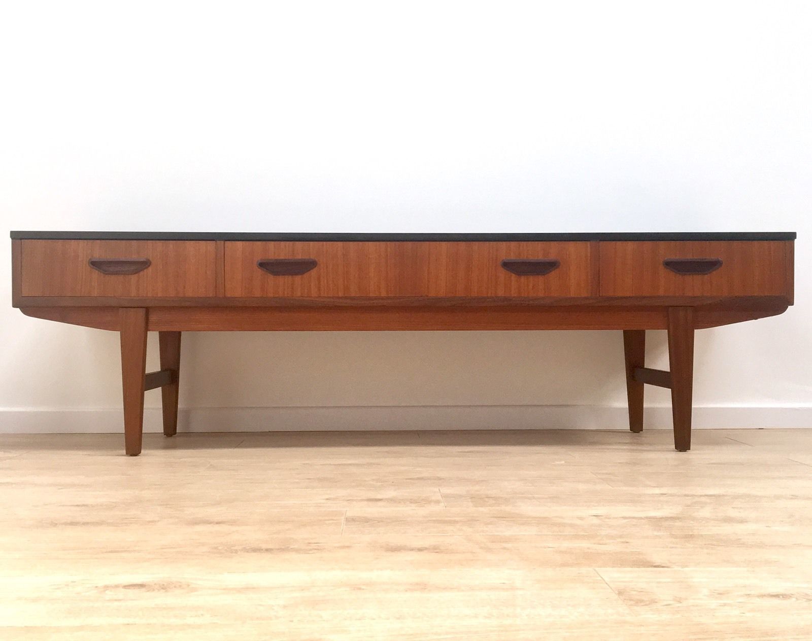 Mid Century Vintage Danish Teak Long And Low Sideboard Tv Media