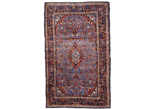 Handmade Antique Persian Kashan Rug 4.1