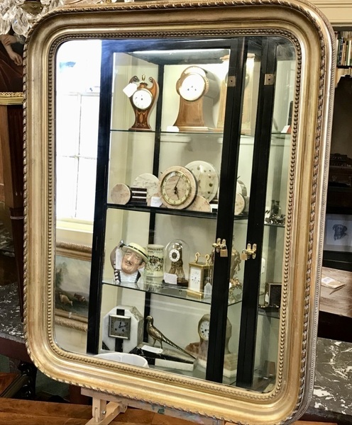 Antique French Gilt Wall Mirror With Rounded Corners Vinterior Antique French Gilt Wall Mirror With