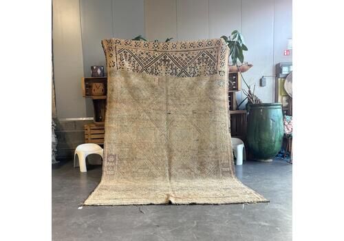 Vintage Moroccan Boujad Wool Rug 180x290 Cm Handwoven Berber Carpet Authentic Tribal Design