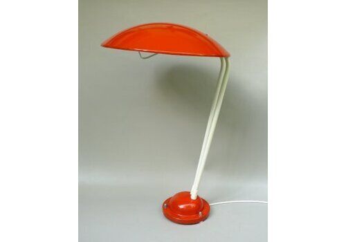 Extraordinary Orange And Light Beige Outdoor Mushroom Lamp From Bega, 1950s