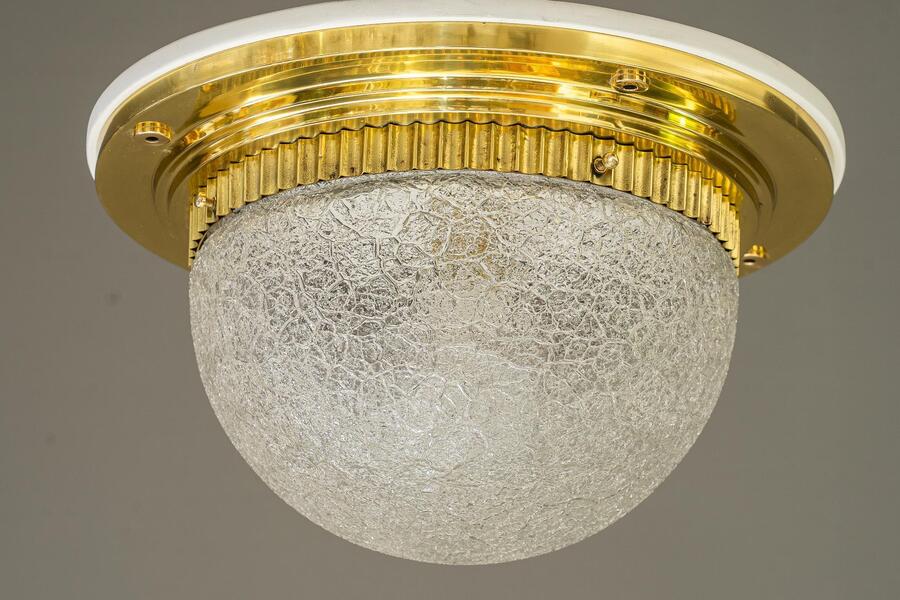 Art Deco Ceiling Lamp With Original Glass Shade Vienna Around 1920s photo furniture