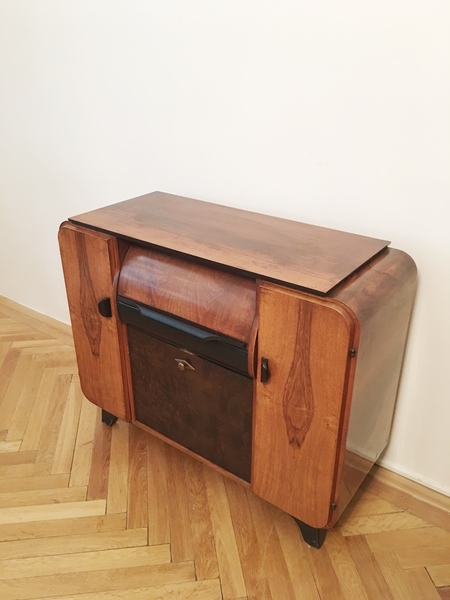 Record Player Cabinet By Jindrich Halabala For Up Zavody, 1930s photo 2500.0