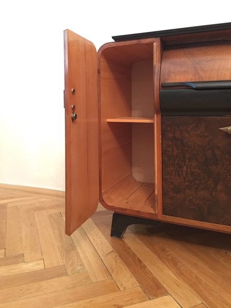 Record Player Cabinet By Jindrich Halabala For Up Zavody, 1930s photo vintage