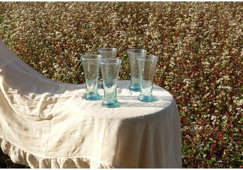 Hammered Handblown Glass Water Glasses