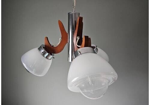 Mid Century Modern Pendant Light, Mazzega Ceiling Light, Murano Glass Light Fixture, Murano Chandelier, Vintage Pendant Light, 70