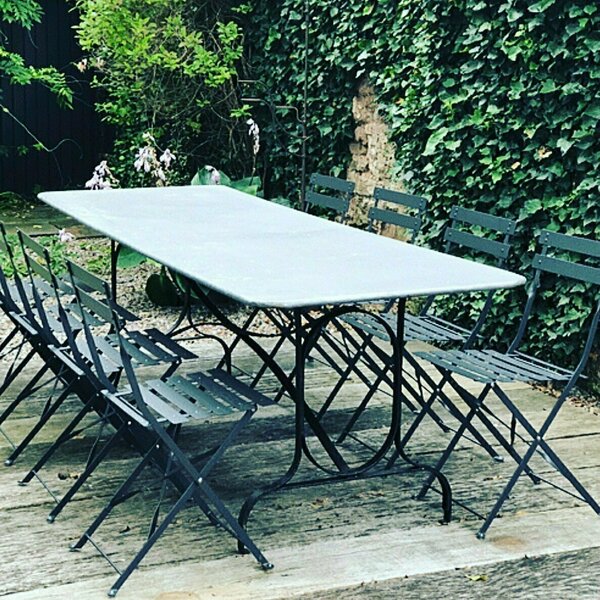 Experience Grandeur Outdoors With A French Style Zinc Top Metal Garden ...