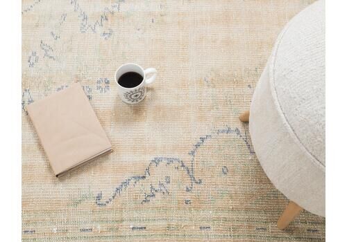 6.8 X 9.4 Turkish Rug, Beige Rug, Vintage Rug, Low Pile Rug, Antique Rug, Anatolian Rug, Neutral Rug, Living Room Rug, Handmade Rug, A4343